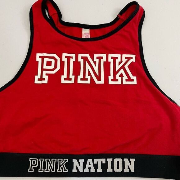 PINK|Crop|Haut Court| Crop sports top|Cotton| Has Stretch - Picture 6 of 7